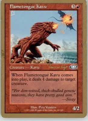 Flametongue Kavu - 2001 Tom van de Logt World Championship Decks - MP Magic - Magic Card Single