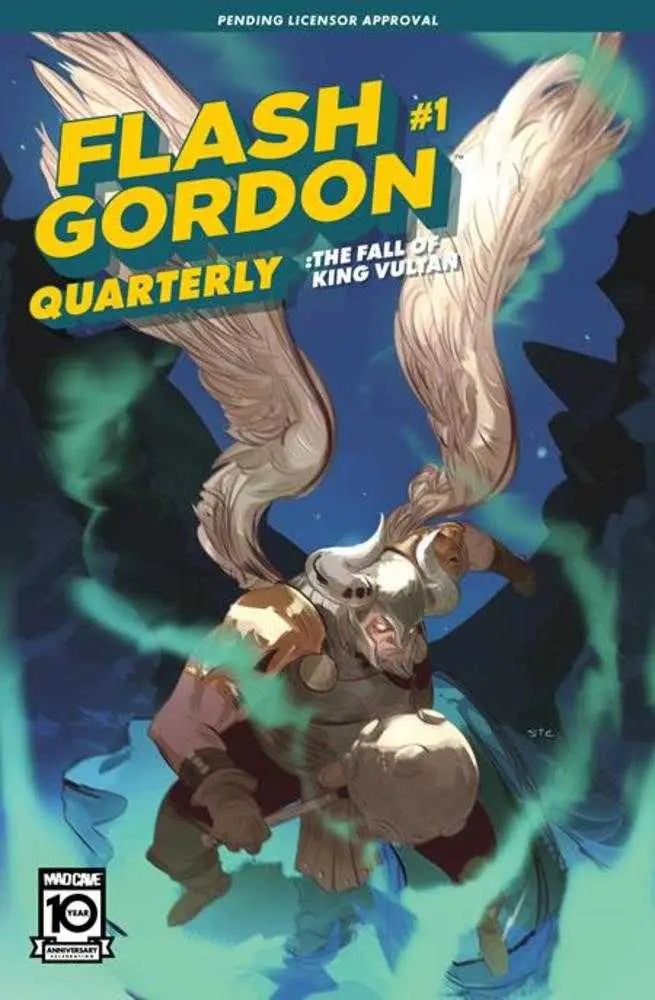Flash Gordon Quarterly #1 cover by Stefano Simeone features a dramatic falling figure