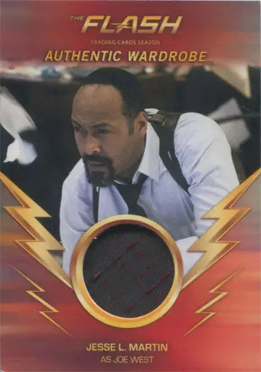 Collectible trading card featuring Joe West fabric swatch from The Flash Season 1