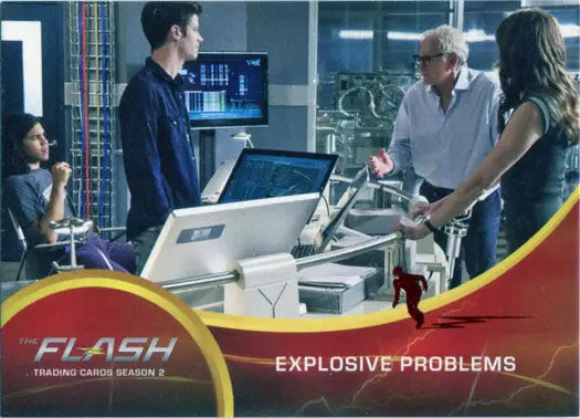 Trading card from The Flash Season 2 featuring Scarlet Speedster Deco Red Foil
