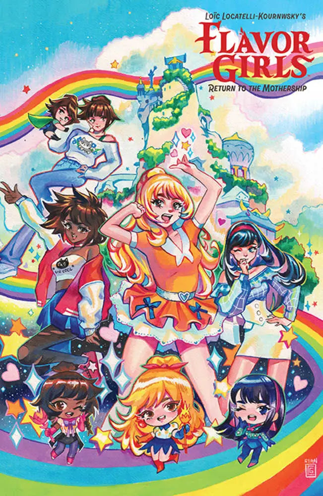Comic book cover featuring anime-style girls from Flavor Girls Return To The Mothership #2