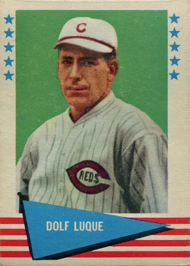 Vintage Fleer Baseball Greats card of Dolf Luque from the Cincinnati Reds