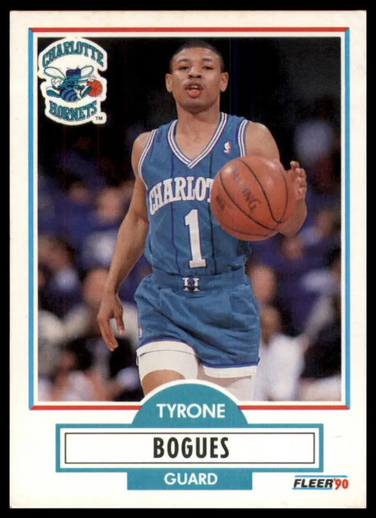 Fleer Tyrone Bogues 16 Charlotte Hornets LP - Basketball Card Single