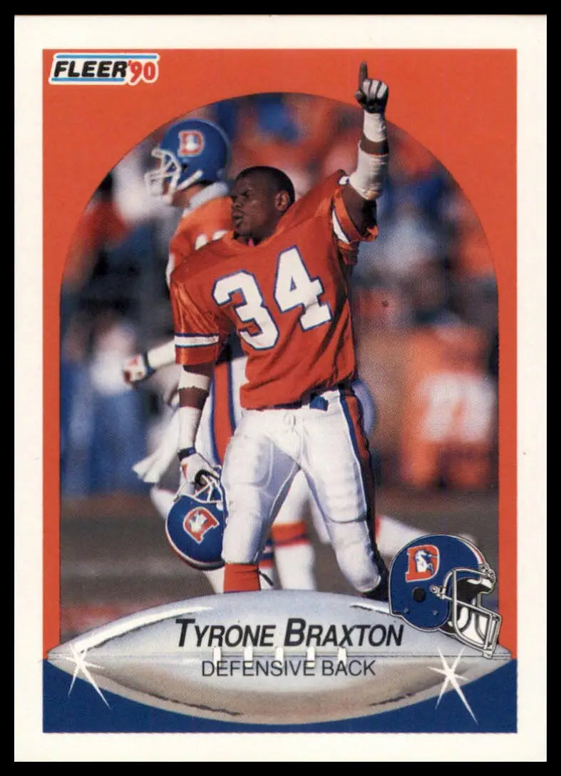 Fleer Tyrone Braxton 19 Denver Broncos LP - Football Card Single