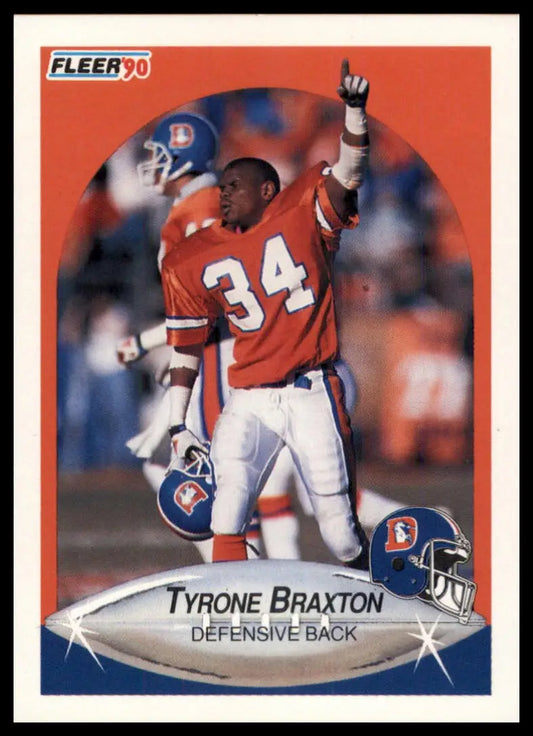 Fleer Tyrone Braxton 19 Denver Broncos LP - Football Card Single