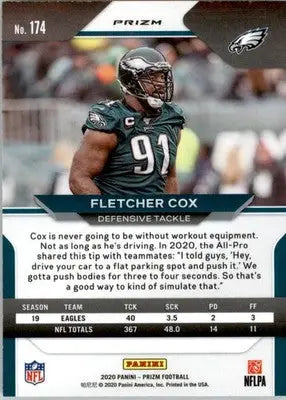Fletcher Cox - 2020 Panini Prizm - #174 - Prizm Disco Football - Football Card Single