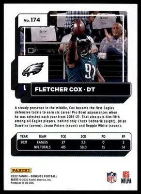 Fletcher Cox 2022 Donruss #174 Philadelphia Eagles - Football Card Single