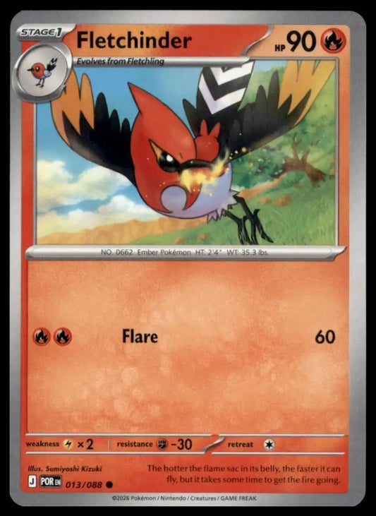 Fletchinder 013/088 Me03: Perfect Order Regular - Pokémon Card Single