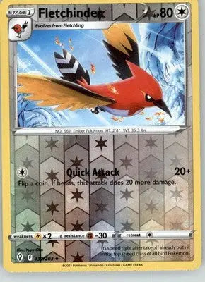 Fletchinder - Evolving Skies - 139/203 - Reverse Holo LP Pokemon - Pokémon Card Single