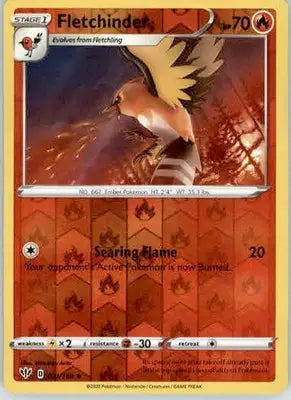 Fletchinder - SWSH03: Darkness Ablaze - 031/189 - Reverse Holo LP - Pokémon Card Single