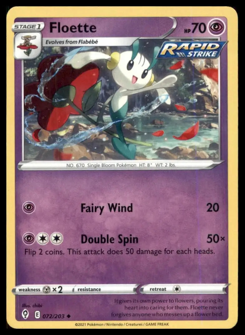 Floette 072/203 SWSH07: Evolving Skies Regular - Pokémon Card Single