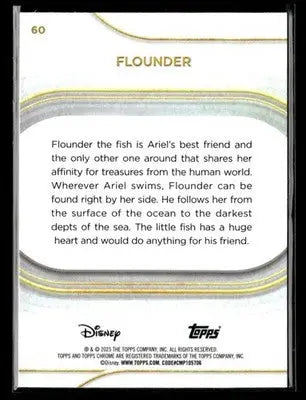 🌟 Flounder, 2025 Topps Chrome Disney Mini-Diamonds #60 🌟 - Non-Sports Card Single