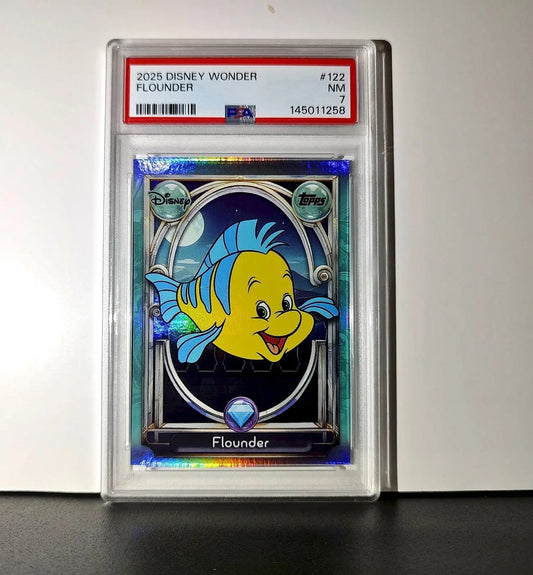 Flounder 2025 Topps Disney Wonder #122 Diamond Card The Little Mermaid PSA 7 - Non-Sports Card Single