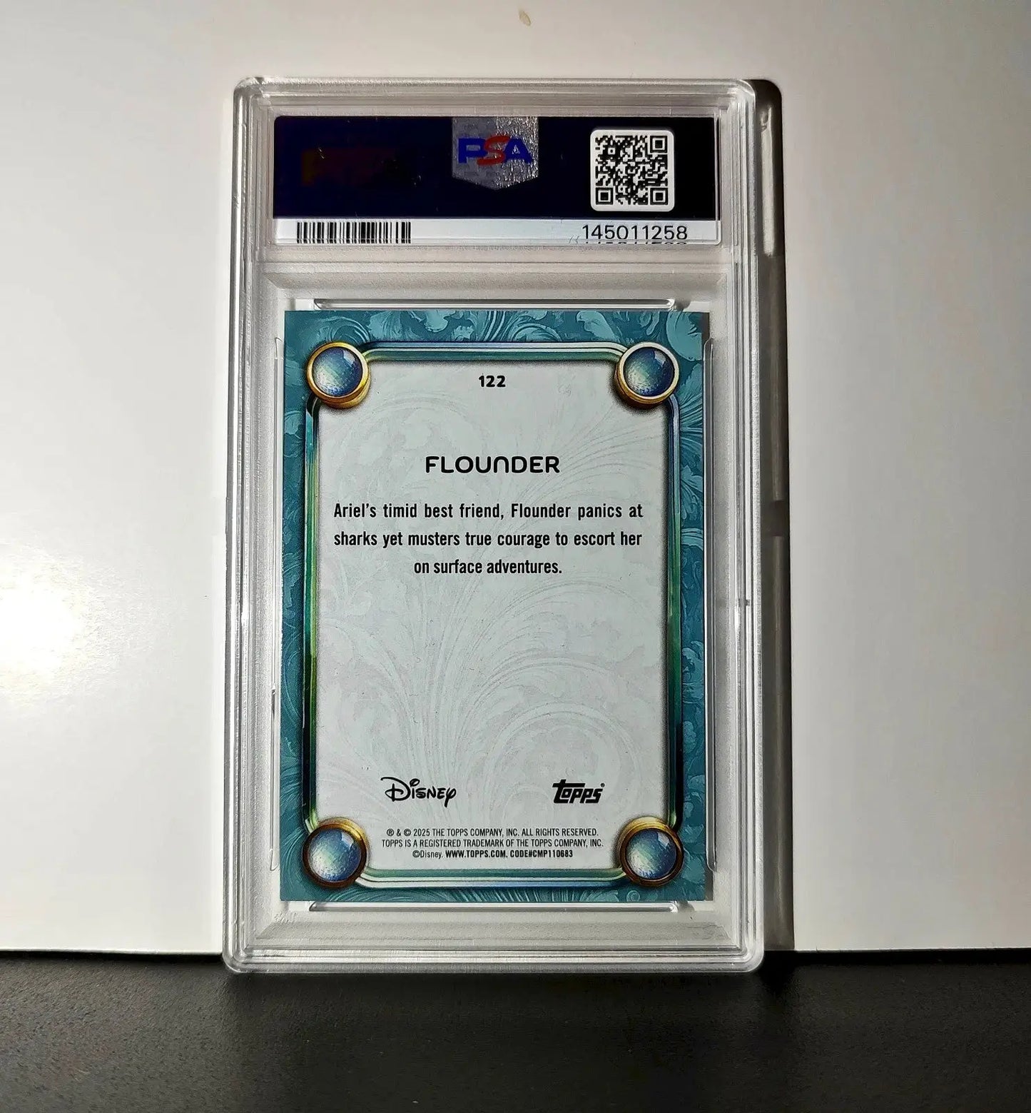 Flounder 2025 Topps Disney Wonder #122 Diamond Card The Little Mermaid PSA 7 - Non-Sports Card Single