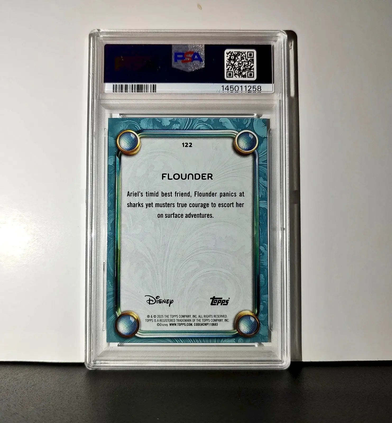 Flounder 2025 Topps Disney Wonder #122 Diamond Card The Little Mermaid PSA 7 - Non-Sports Card Single
