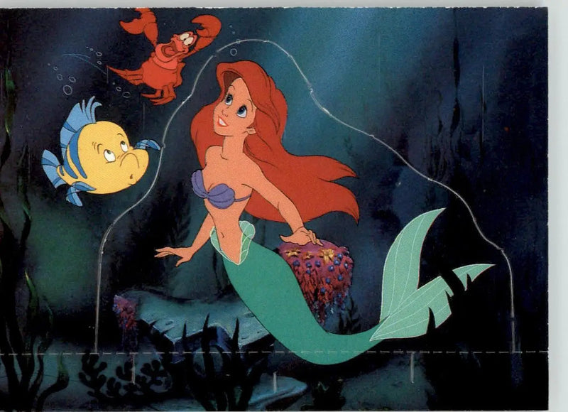 Flounder Sebastian Ariel 1991 Pro Set The Little Mermaid #13 Stand Up Cards - Entertainment Card Single