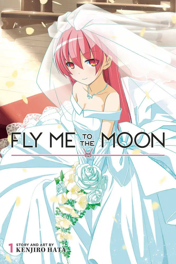Anime girl in wedding dress illustration from Fly Me To Moon Graphic Novel Volume 01