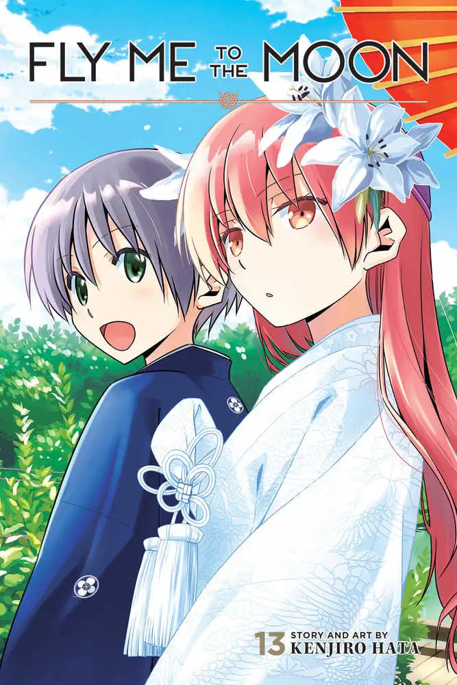 Fly Me To The Moon Graphic Novel Volume 13 cover showcasing moon graphic and fan service