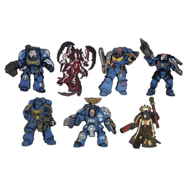 Foam Brain Mystery Loot: Warhammer 40,000 Ultramarines vs Tyranids - Enamel Pin Blind Bag - Gaming Supplies - Dice