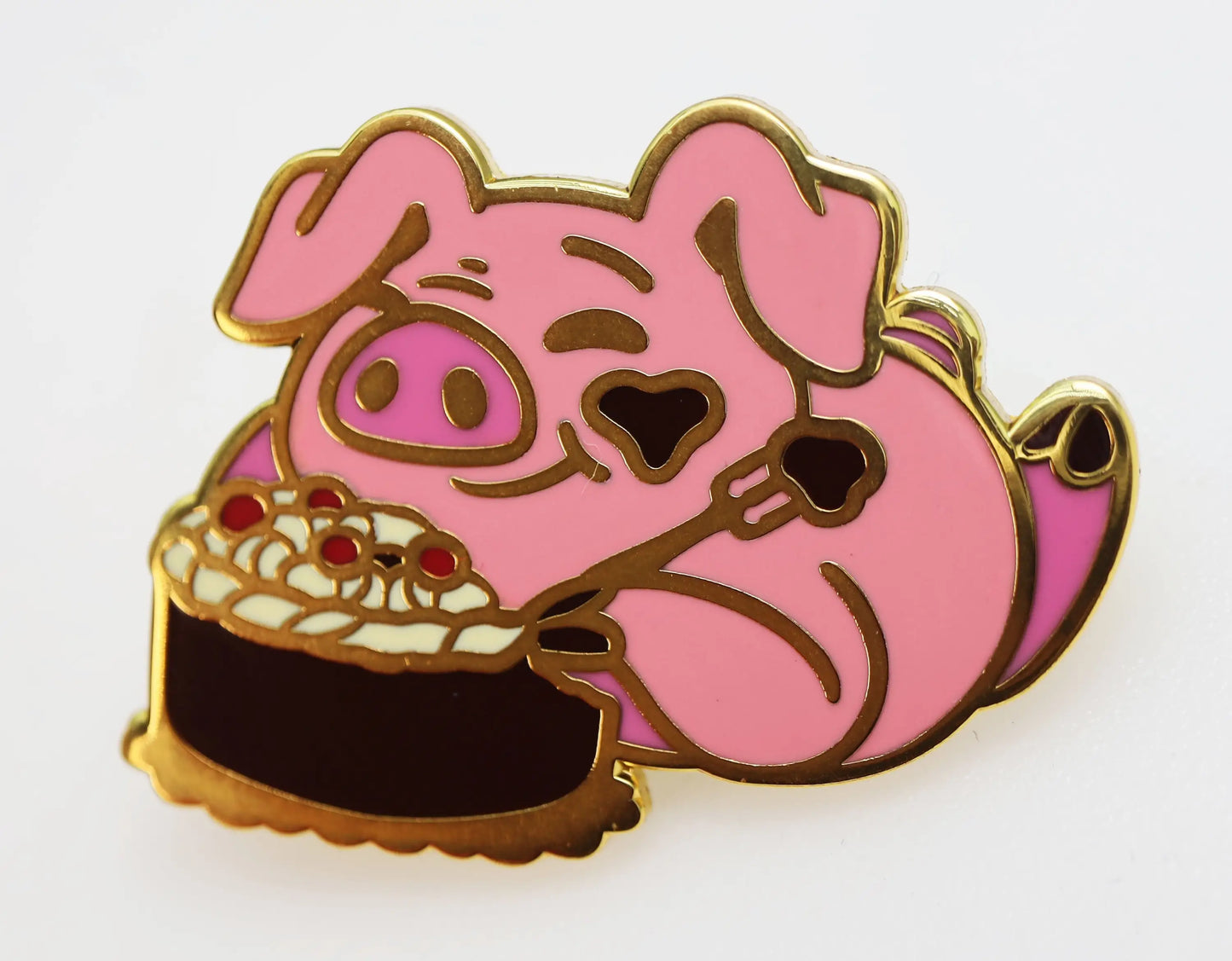 Foam Brain Pastry Pets RPG Dice & Pin Set - Chocolate Cake Piggy - Gaming Supplies - Dice