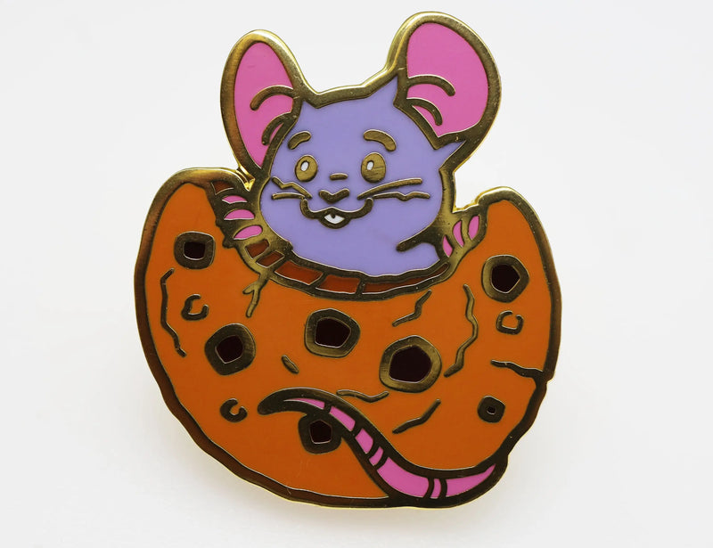 Foam Brain Pastry Pets RPG Dice & Pin Set - Chocolate Chip Cookie Mouse - Gaming Supplies - Dice