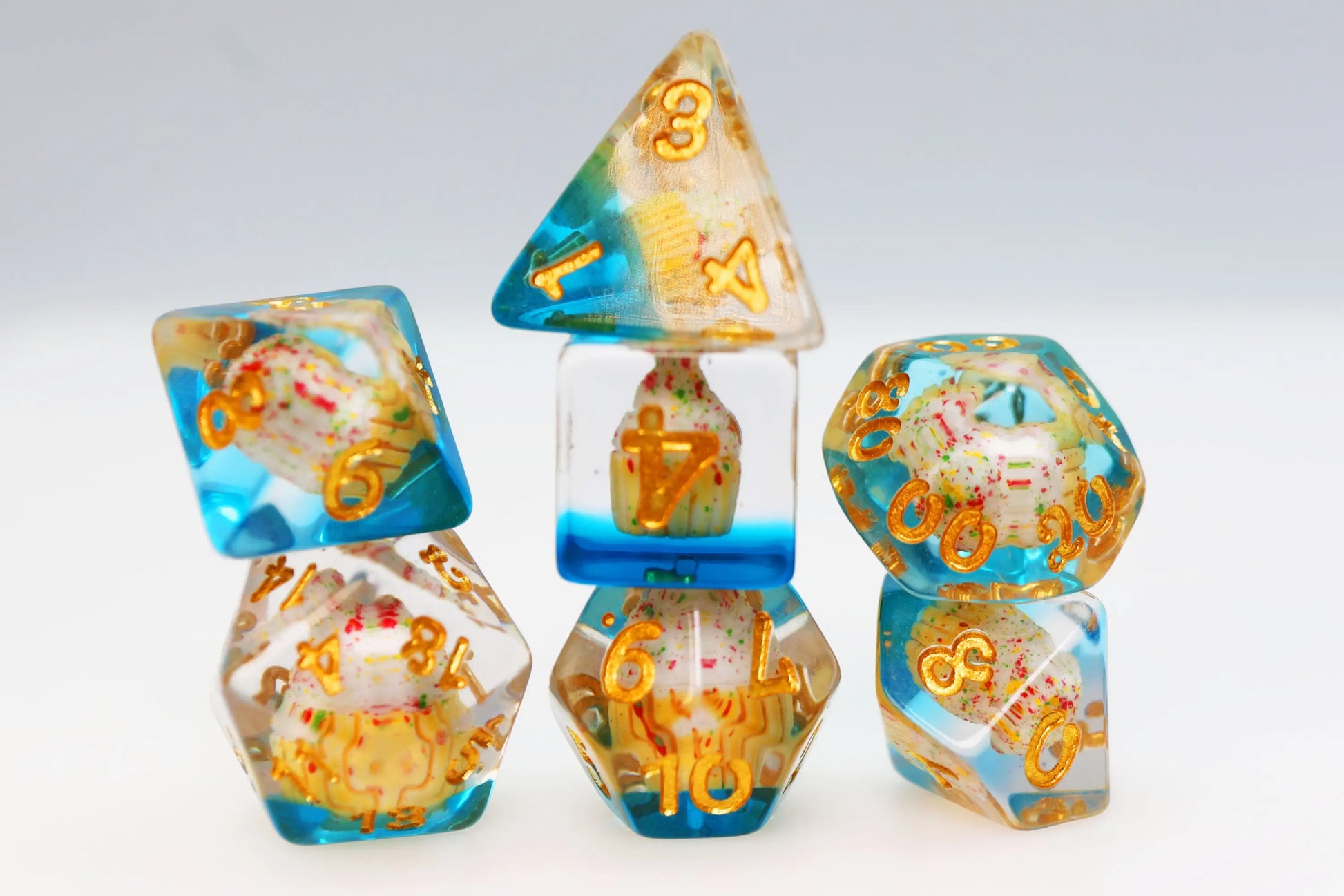 Foam Brain Pastry Pets RPG Dice & Pin Set - Cupcake Dog - Gaming Supplies - Dice