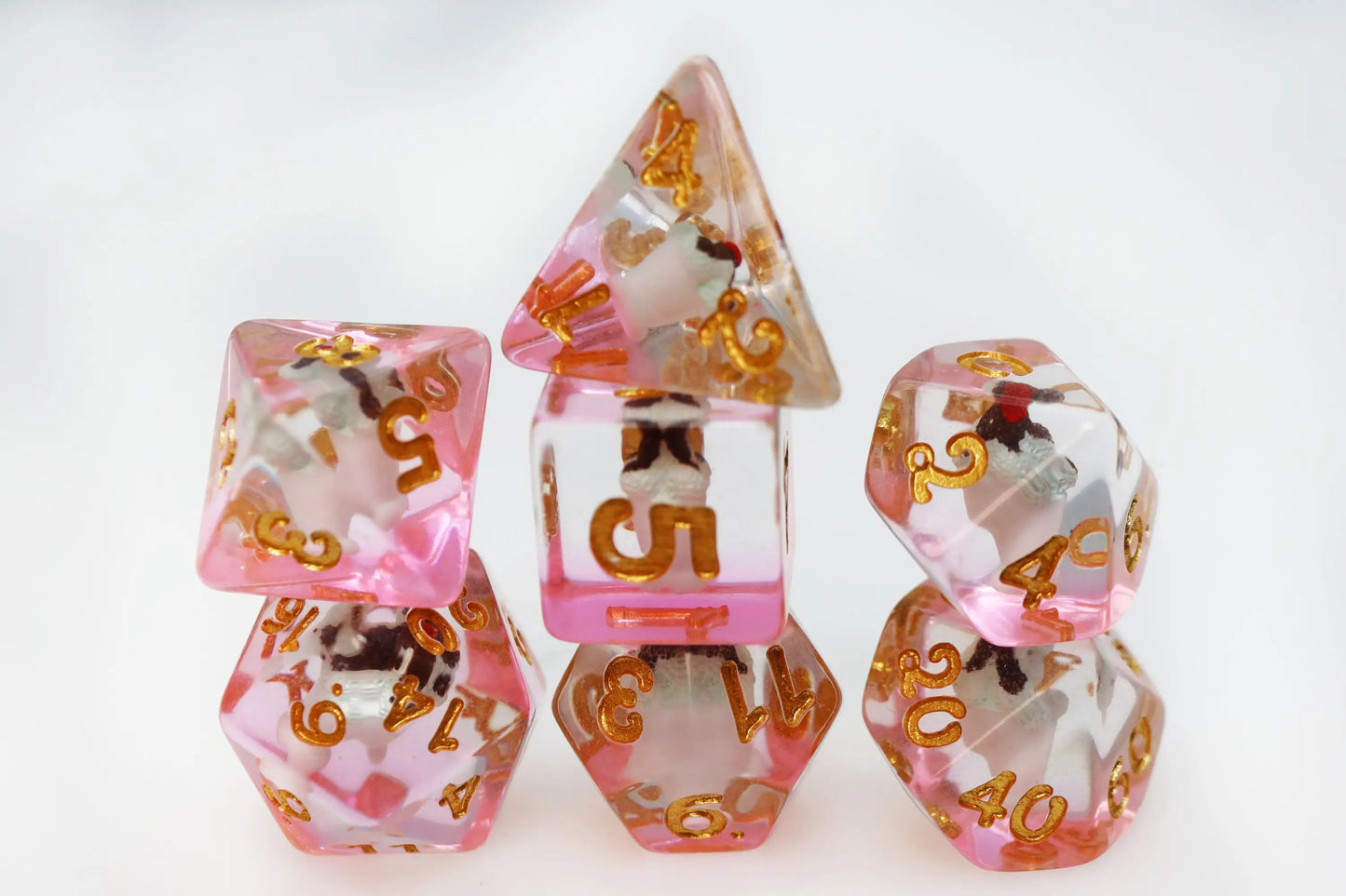Foam Brain Pastry Pets RPG Dice & Pin Set - Ice Cream Budgie - Gaming Supplies - Dice