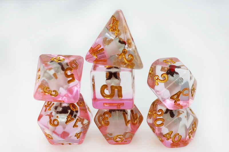 Foam Brain Pastry Pets RPG Dice & Pin Set - Ice Cream Budgie - Gaming Supplies - Dice