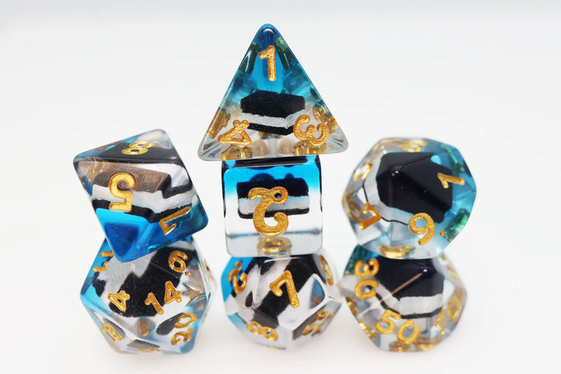 Foam Brain Pastry Pets RPG Dice & Pin Set - Ice Cream Sandwich Seal - Gaming Supplies - Dice