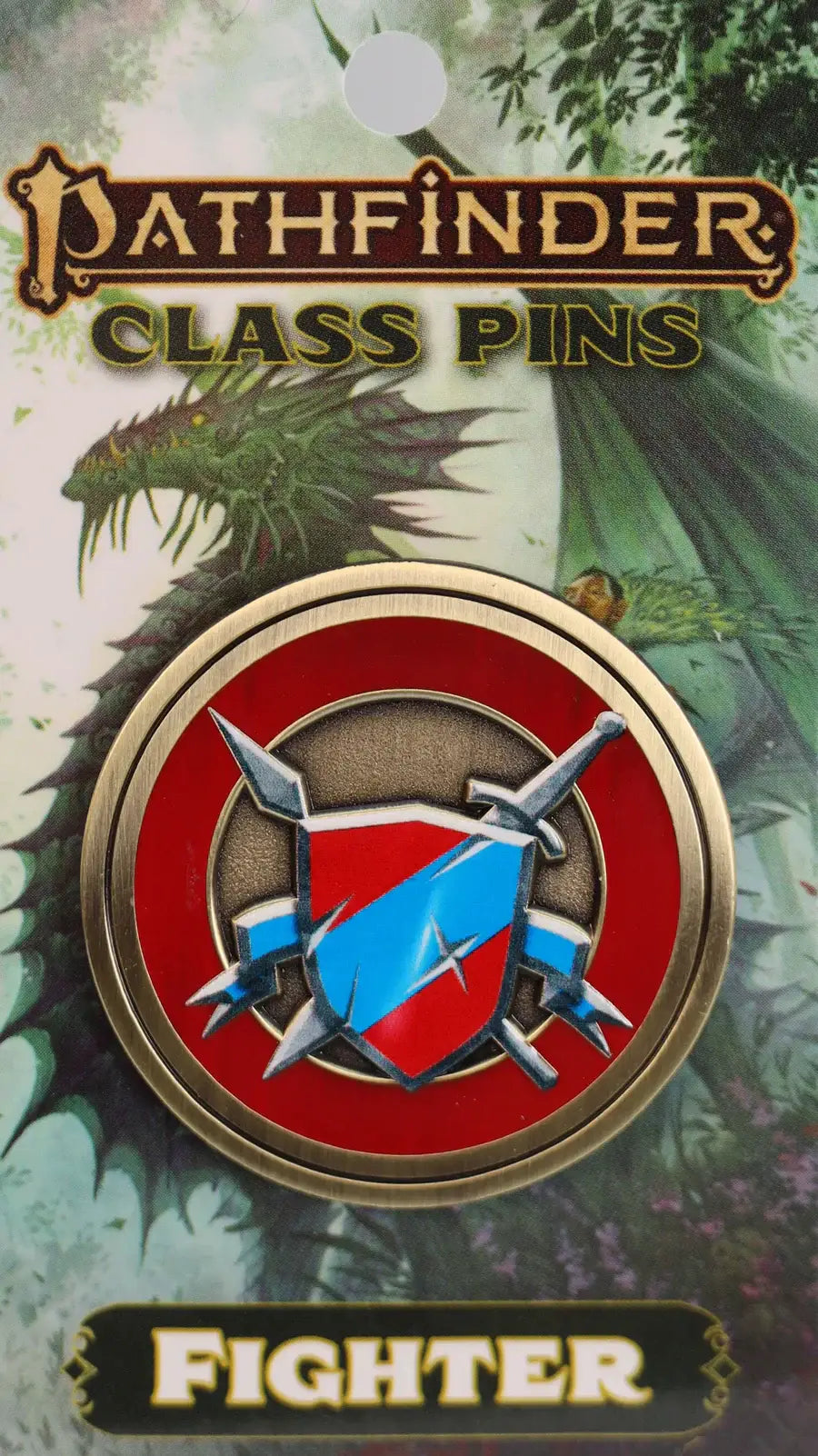 Foam Brain Pathfinder Class Icon Pin: Fighter - Entertainment Memorabilia