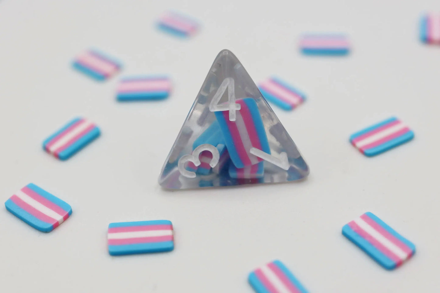 Foam Brain RPG Dice Set: Pride - Transgender Flag - General Merchandise