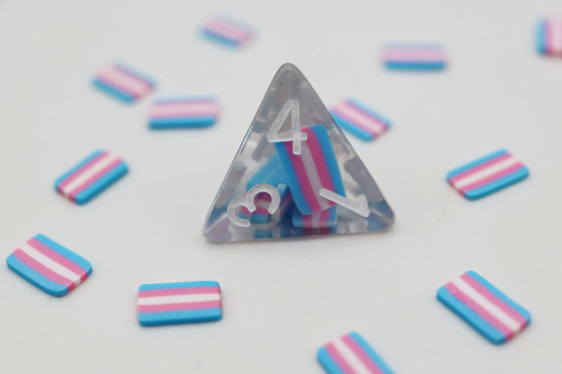 Foam Brain RPG Dice Set: Pride - Transgender Flag - General Merchandise