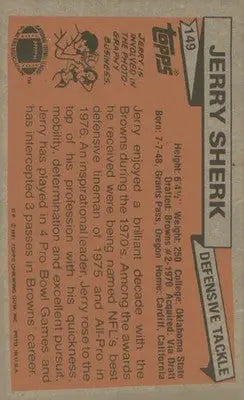 Football 1981 Topps #149 Jerry Sherk - Football Card Single