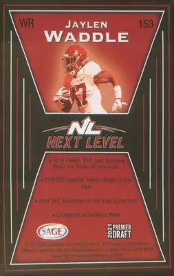 Football 2021 SAGE Premier Draft #153 Jaylen Waddle - Football Card Single