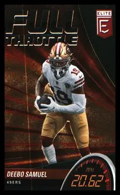 Football 2022 Donruss Elite Full Throttle Green #FT14 Deebo Samuel - Football Card Single