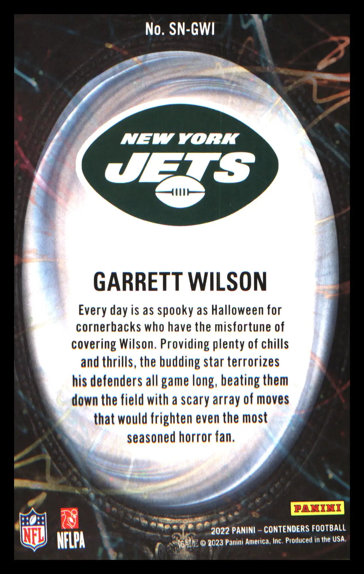 Football 2022 Panini Contenders Supernatural #SN-GWI Garrett Wilson - Football Card Single