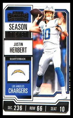 Football 2023 Panini Contenders Game Ticket Bronze #59 Justin Herbert - Football Card Single