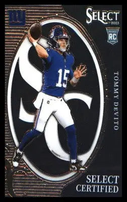 Football 2023 Panini Select Select Certified Rookies Prizm #CRO-TDE Tommy DeVito - Football Card Single