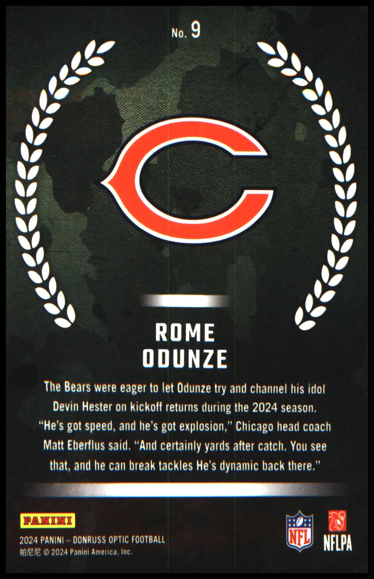 Football 2024 Donruss Optic Rookie Recruits #9 Rome Odunze - Football Card Single