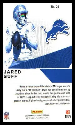 Football 2024 Panini Illusions Amazing #24 Jared Goff - Football Card Single
