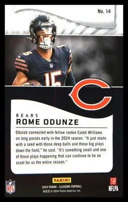 Football 2024 Panini Illusions Retail #14 Rome Odunze Rookie Rookie - Football Card Single