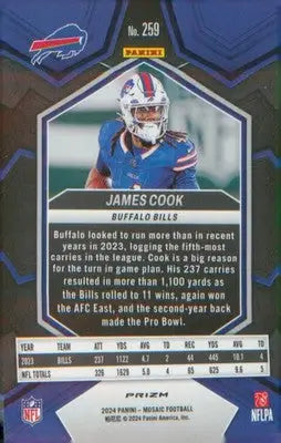 Football 2024 Panini Mosaic Silver #259 James Cook - Football Card Single