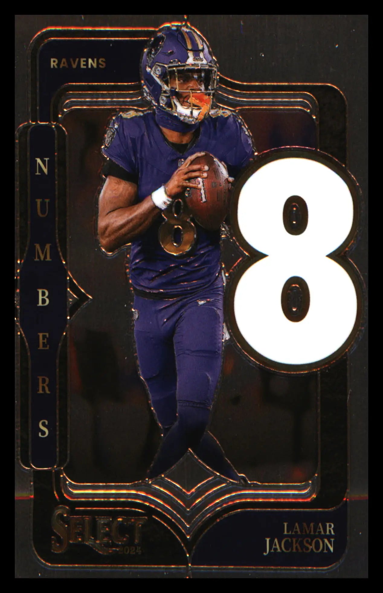 Football 2024 Panini Select Select Numbers #11 Lamar Jackson - Football Card Single