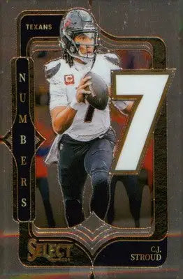 Football 2024 Panini Select Select Numbers Prizm #18 C.J. Stroud - Football Card Single