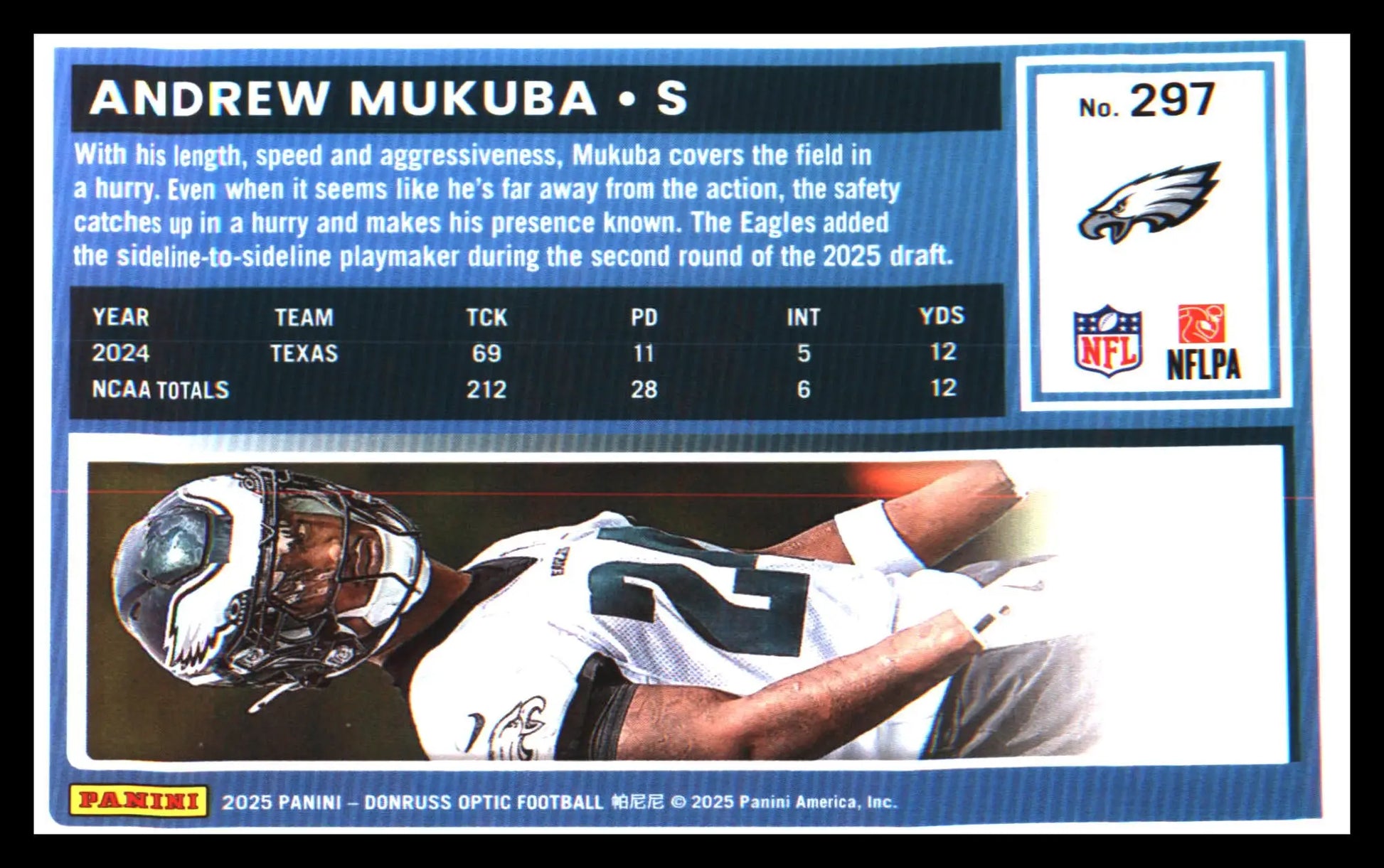 Football 2025 Donruss Optic #297 Andrew Mukuba Rookie Rookie - Football Card Single