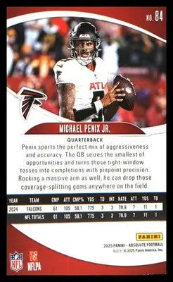Football 2025 Panini Absolute Retail #84 Michael Penix Jr. - Football Card Single