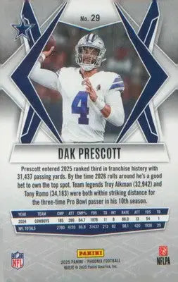 Football 2025 Panini Phoenix #29 Dak Prescott - Football Card Single