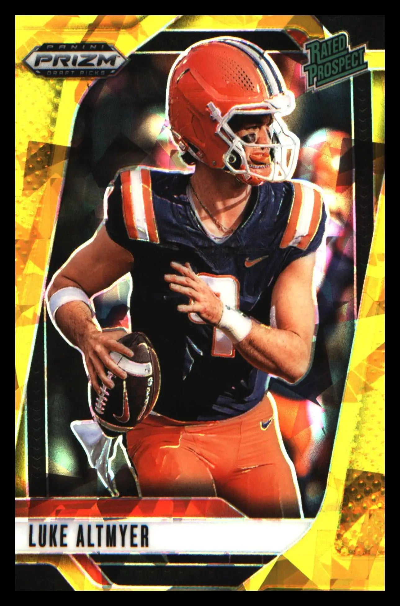 Football 2025 Panini Prizm Draft Picks Prizms Gold Ice #156 Luke Altmyer - Football Card Single