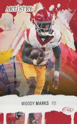 Football 2025 SAGE Artistry Red #24 Woody Marks - Football Card Single