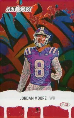 Football 2025 SAGE Artistry Red #79 Jordan Moore - Football Card Single